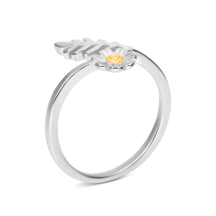 Серебряное кольцо с позолотой. Артикул UG5SZDR10110