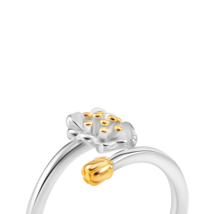 Серебряное кольцо с позолотой. Артикул UG5SZDR10119