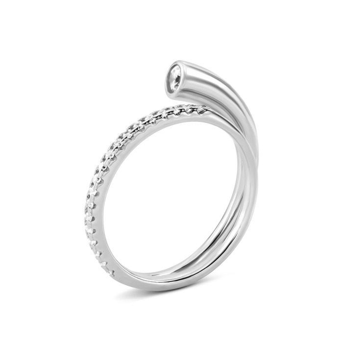Серебряное кольцо с фианитами. Артикул UG5SZDR15589
