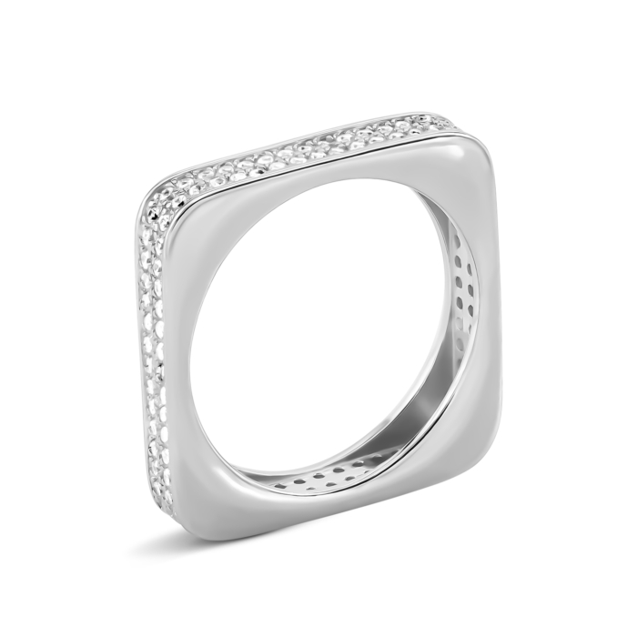 Срібна каблучка з фіанітами. Артикул UG5SZDR15602