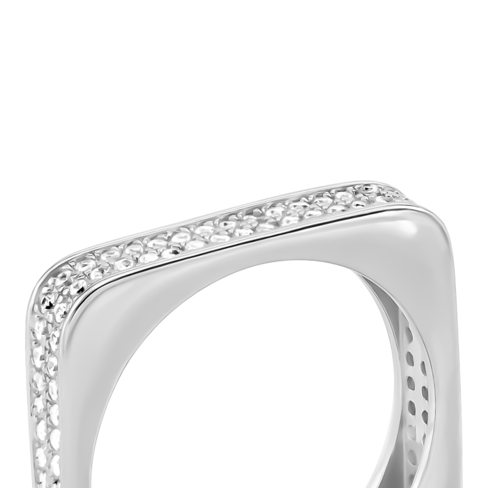 Срібна каблучка з фіанітами. Артикул UG5SZDR15602