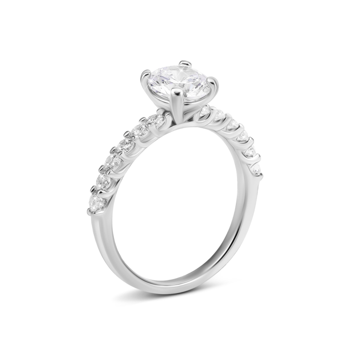 Срібна каблучка з фіанітами. Артикул UG5SZDR16459