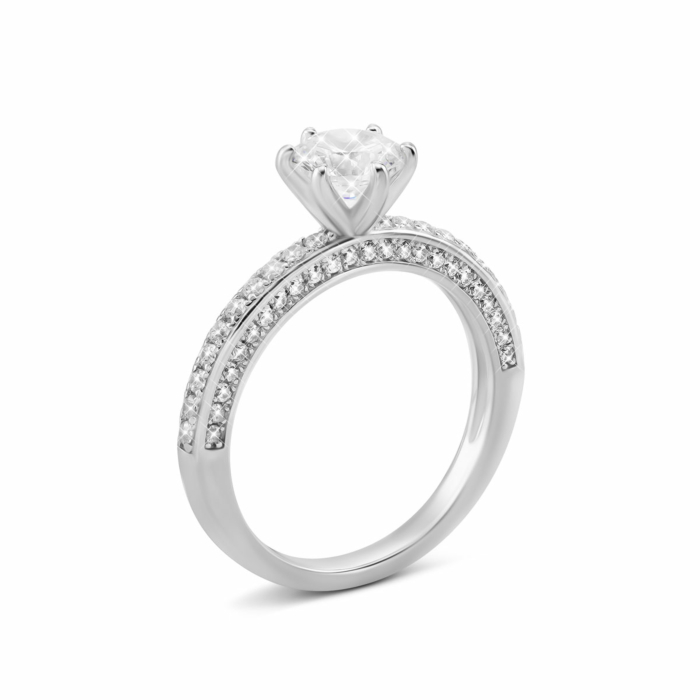 Срібна каблучка з фіанітами. Артикул UG5SZDR16471