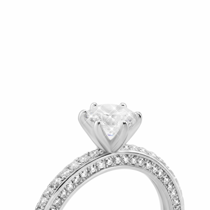 Срібна каблучка з фіанітами. Артикул UG5SZDR16471