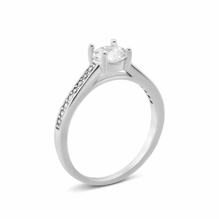 Срібна каблучка з фіанітами. Артикул UG5SZDR16537