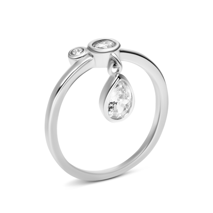 Серебряное кольцо с фианитами. Артикул UG5SZDR28502