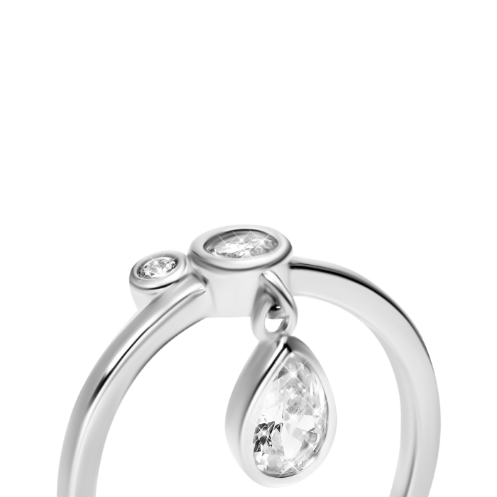 Серебряное кольцо с фианитами. Артикул UG5SZDR28502