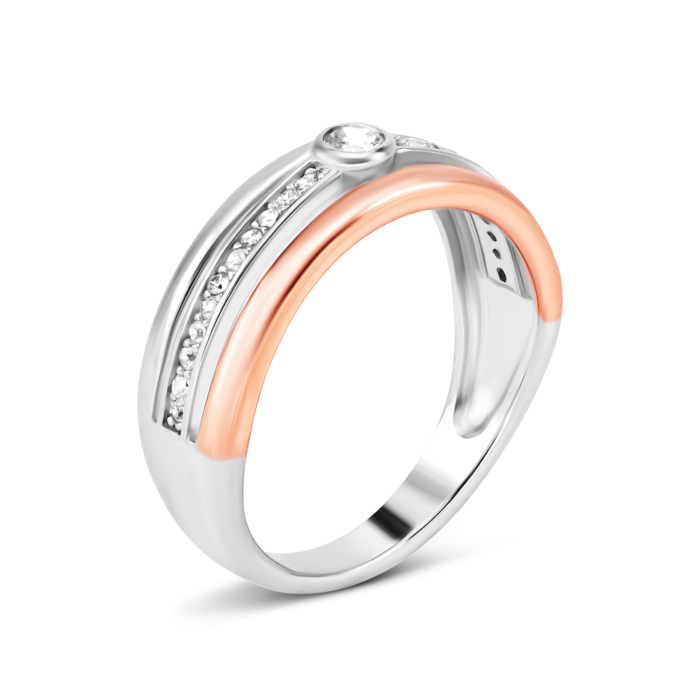 Серебряное кольцо с фианитами. Артикул UG5SZDR28524