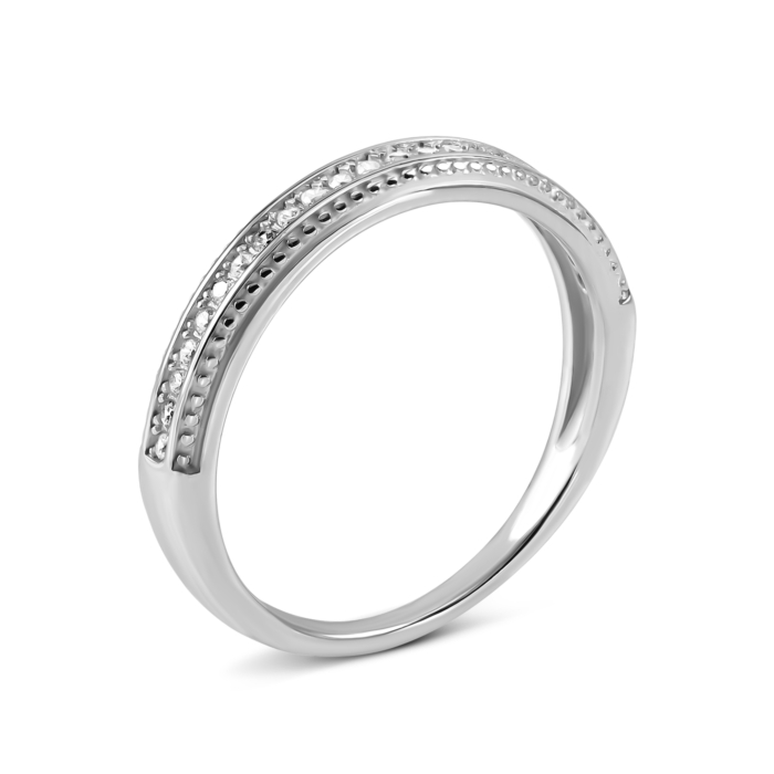 Срібна каблучка з фіанітами. Артикул UG5SZDR32462