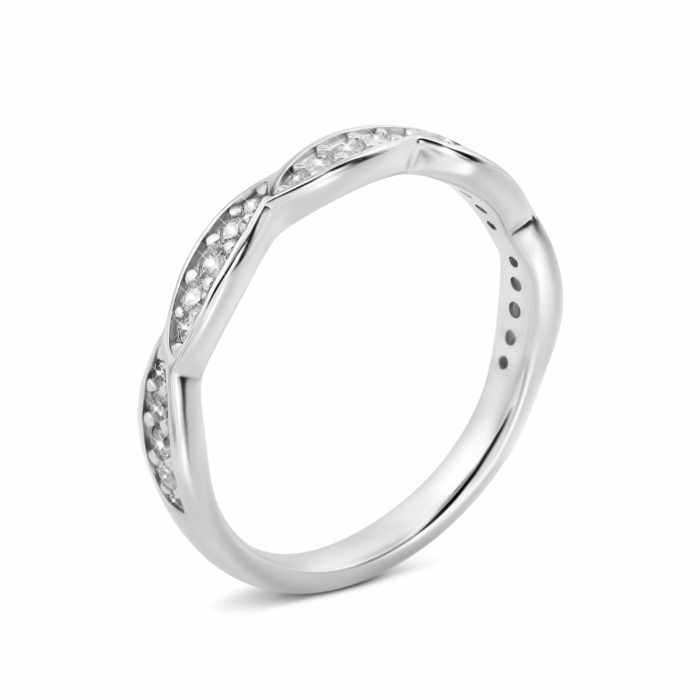 Обручальное кольцо с фианитами. Артикул UG5SZDR32473