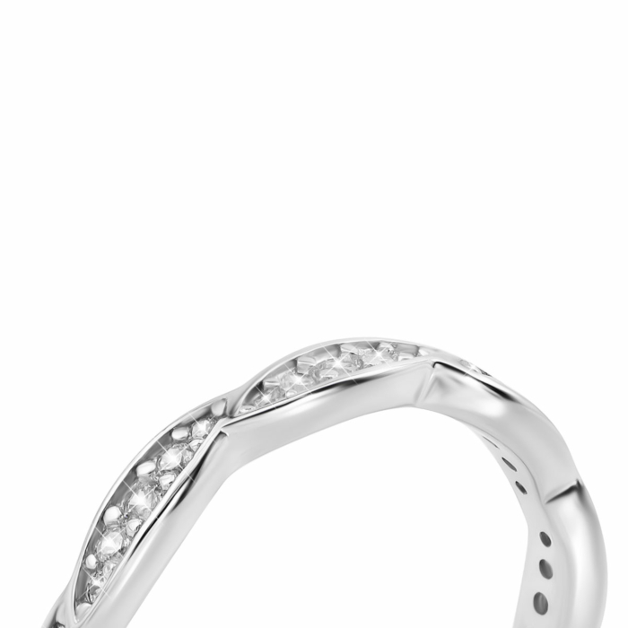 Обручальное кольцо с фианитами. Артикул UG5SZDR32473