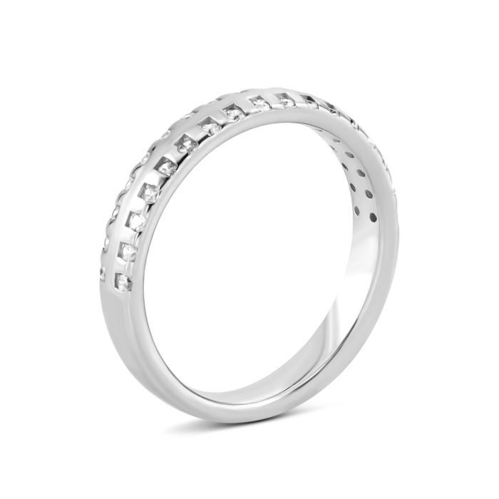Обручальное кольцо с фианитами. Артикул UG5SZDR32493