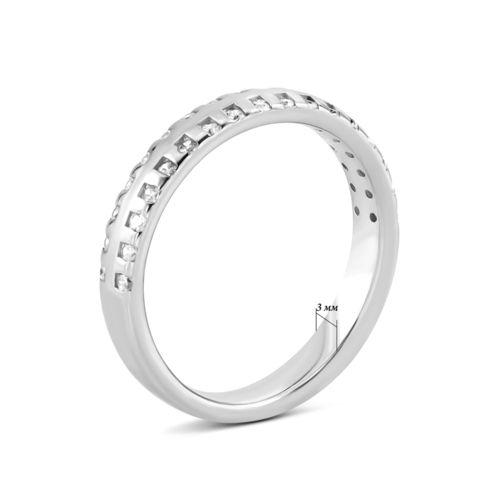 Обручальное кольцо с фианитами. Артикул UG5SZDR32493