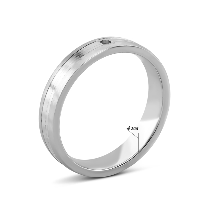 Обручальное кольцо с фианитом. Артикул UG5SZDR32516