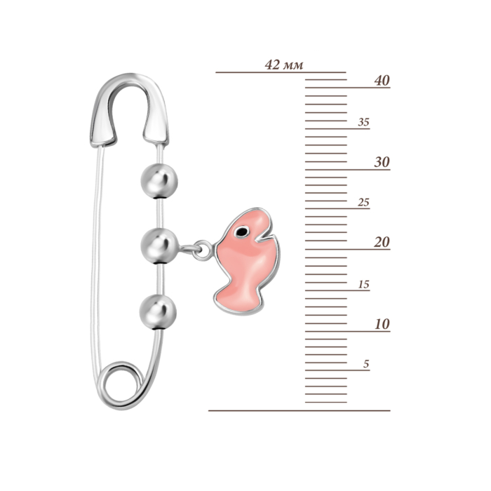 Срібна булавка Рибка з емаллю. Артикул UG5SZDX00381