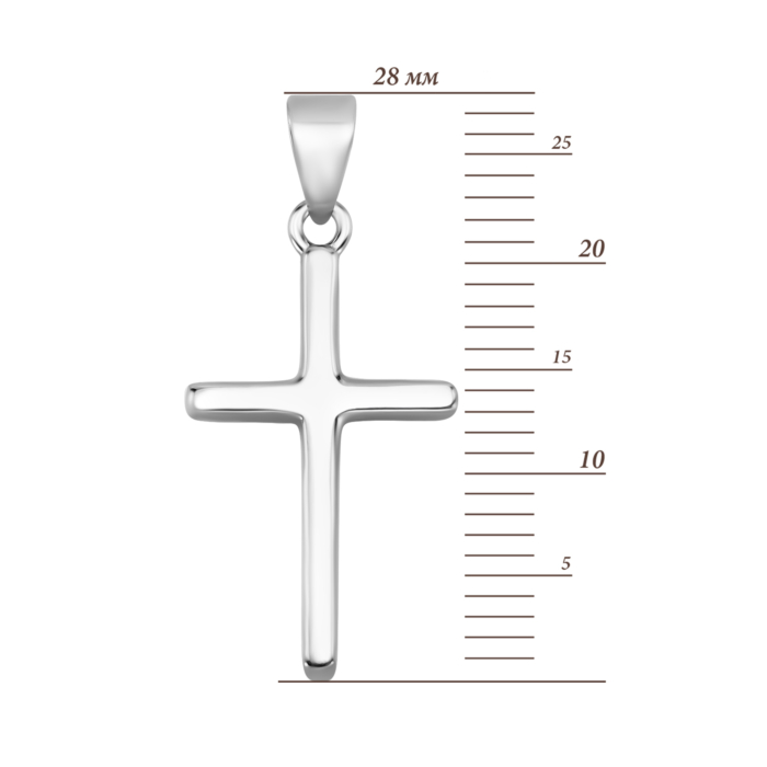 Срібна підвіска Хрестик. Артикул UG5SZSE08396