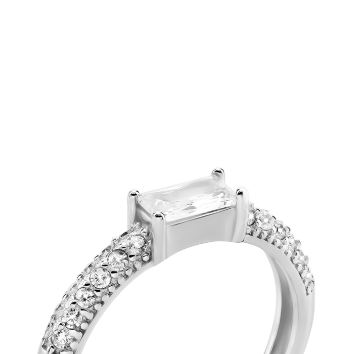 Срібна каблучка з фіанітами. Артикул UG5TA07962