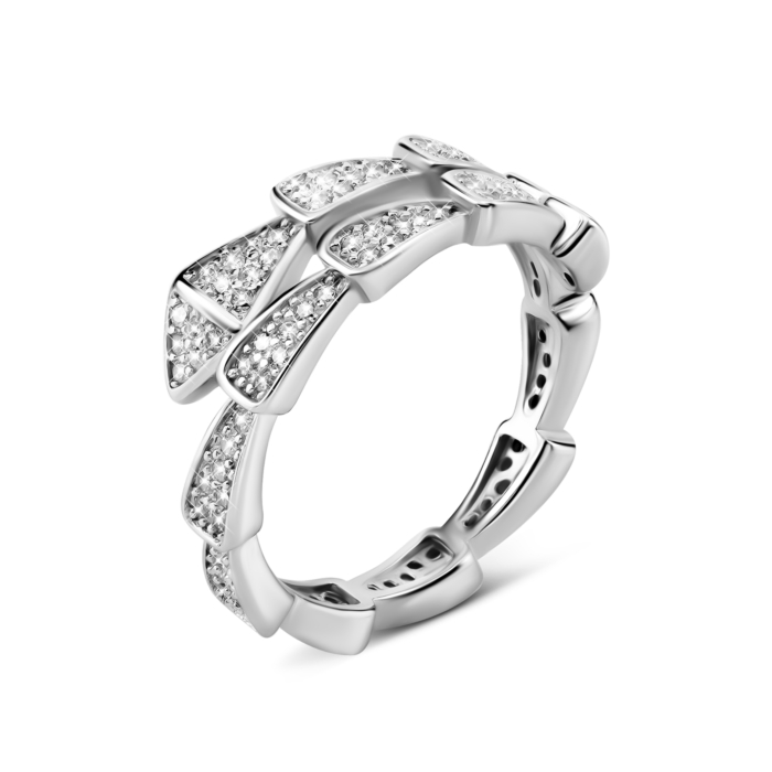 Срібна каблучка з фіанітами. Артикул UG5TA10421