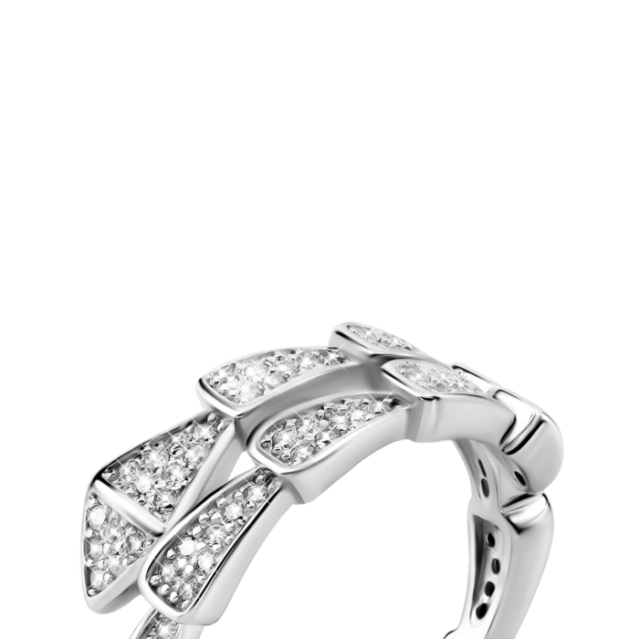 Срібна каблучка з фіанітами. Артикул UG5TA10421