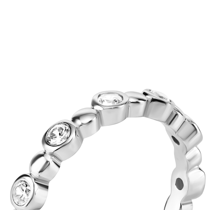 Срібна каблучка з фіанітами. Артикул UG5TA11897
