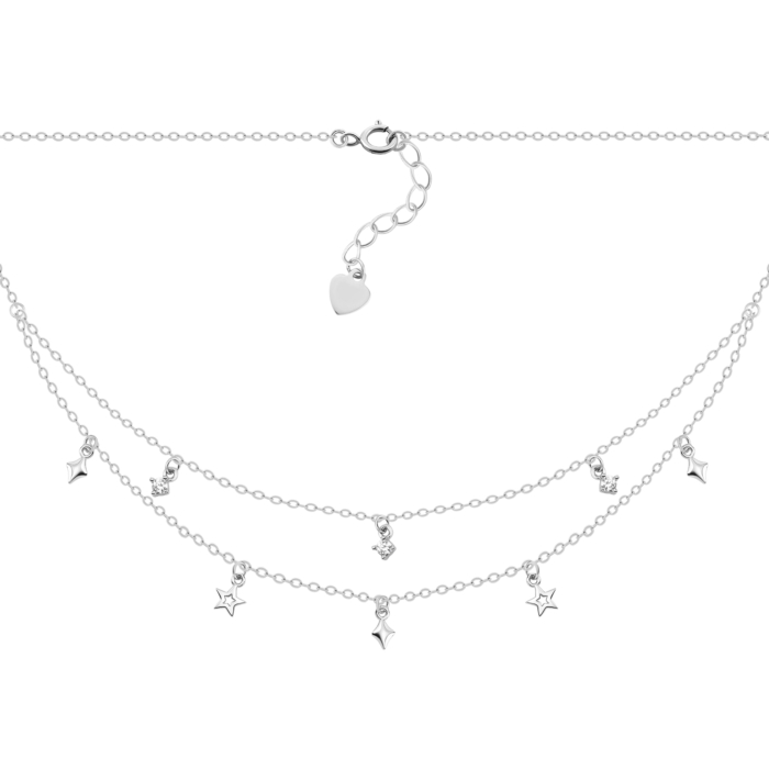 Серебряное колье с фианитами. Артикул UG5TC04383