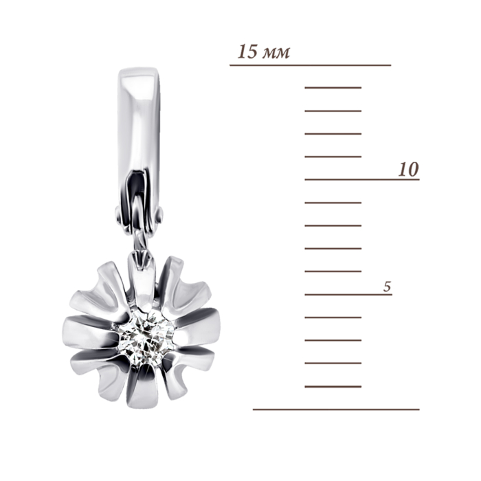 Золотая подвеска с бриллиантом. Артикул UG5Пz 7520/1