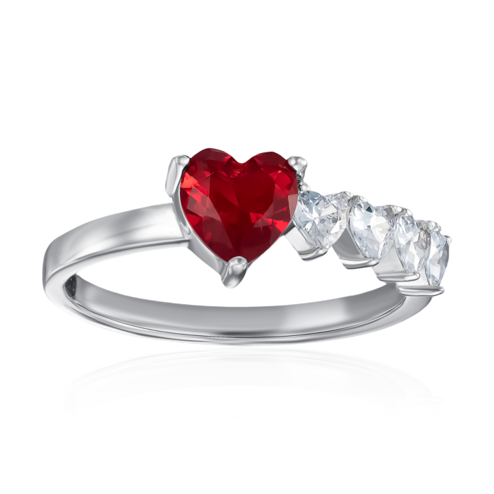 Срібна каблучка з фіанітами. Артикул A00965-R/12/1514