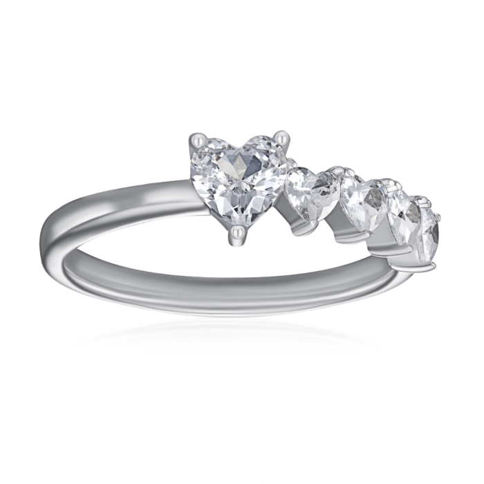 Срібна каблучка з фіанітами. Артикул A00994-R/12/1