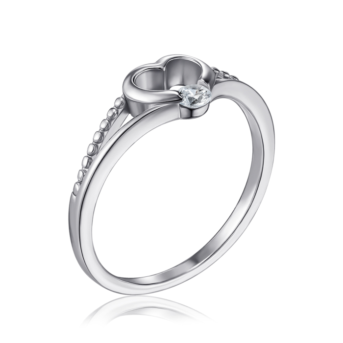 Серебряное кольцо с фианитами. Артикул A01124-R/12/1