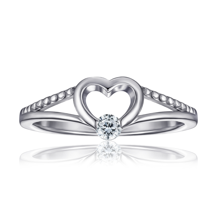 Серебряное кольцо с фианитами. Артикул A01124-R/12/1