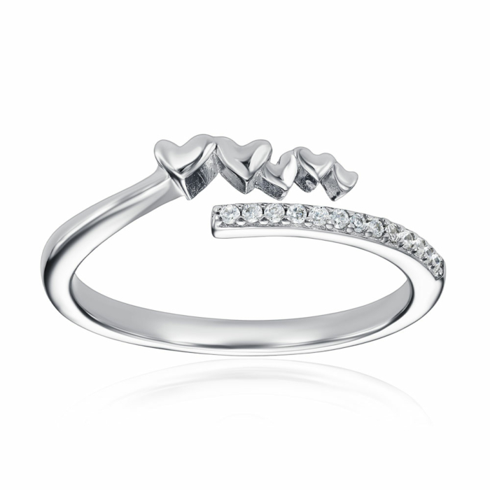 Серебряное кольцо с фианитами. Артикул A02326-R/12/1
