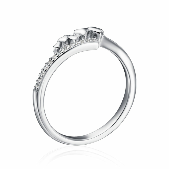 Серебряное кольцо с фианитами. Артикул A02326-R/12/1