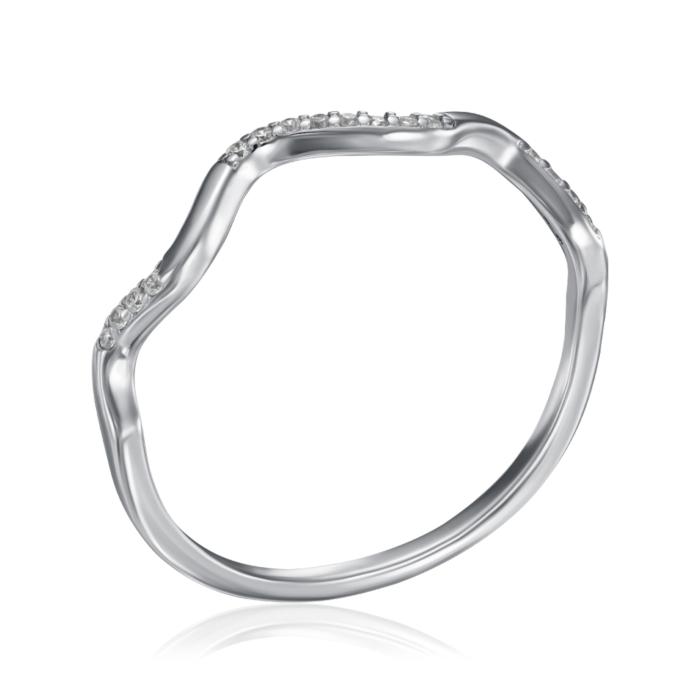 Серебряное кольцо с фианитами. Артикул A02413-R/12/1
