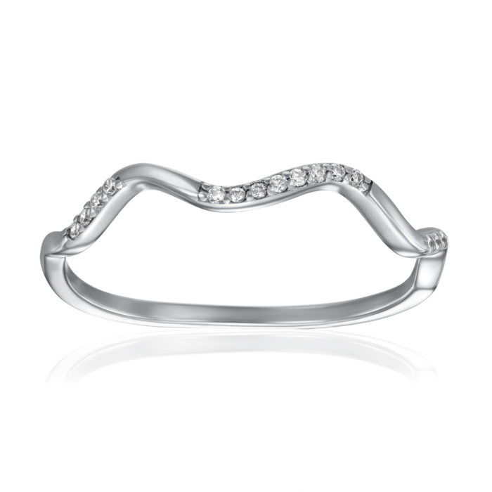 Серебряное кольцо с фианитами. Артикул A02413-R/12/1