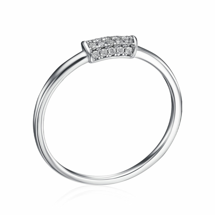 Серебряное кольцо с фианитами. Артикул A02423-R/12/1