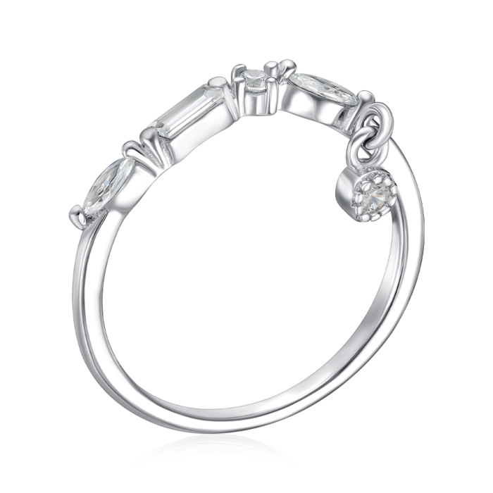 Срібна каблучка з фіанітами. Артикул A02549-R/12/1