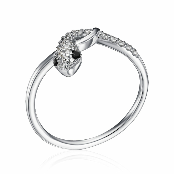Серебряное кольцо с фианитами. Артикул A02551-R/12/7
