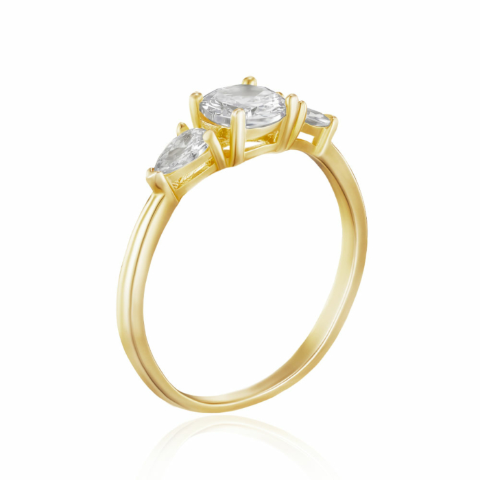 Срібна каблучка з фіанітами. Артикул A03195-R/20/1