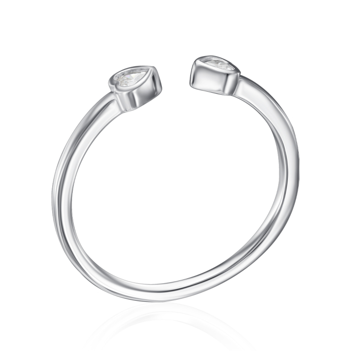 Срібна каблучка з фіанітами. Артикул A03254-R/12/1
