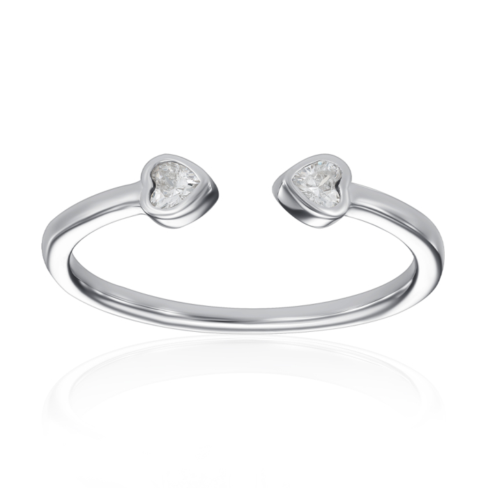 Срібна каблучка з фіанітами. Артикул A03254-R/12/1