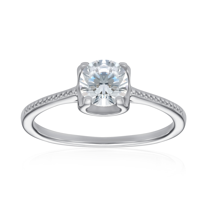 Срібна каблучка з фіанітами. Артикул A03276-R/12/1