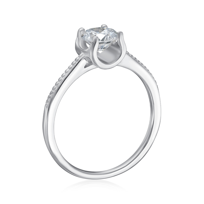 Срібна каблучка з фіанітами. Артикул A03276-R/12/1