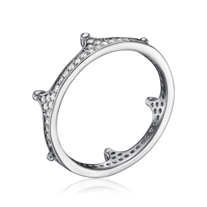 Срібна каблучка з фіанітами. Артикул A03493-R/12/1