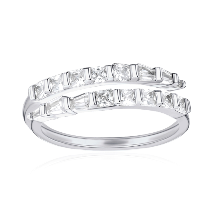 Серебряное кольцо с фианитами A03549-R/12/1