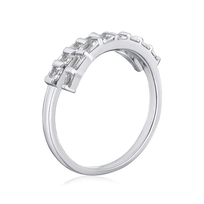 Серебряное кольцо с фианитами A03549-R/12/1