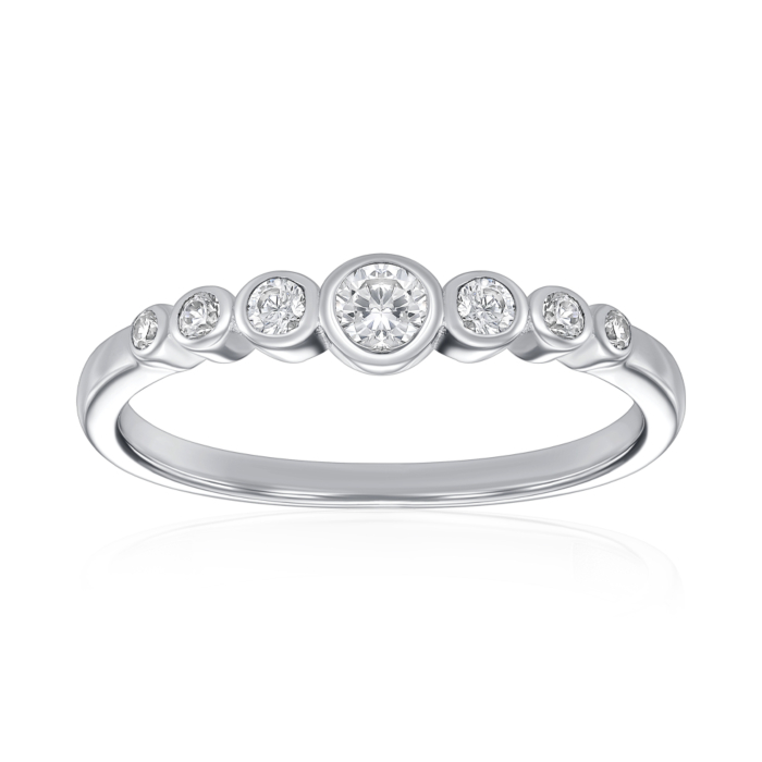 Срібна каблучка з фіанітами. Артикул A03664-R/12/1