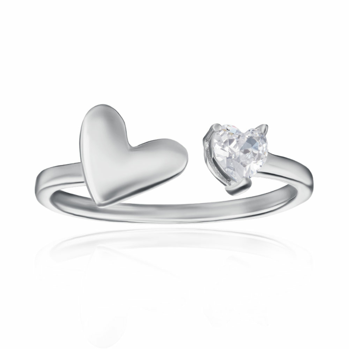 Срібна каблучка з фіанітом. Артикул A03759-R/12/1