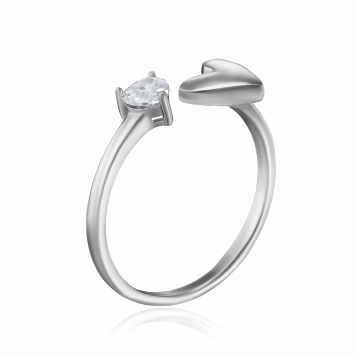 Срібна каблучка з фіанітом. Артикул A03759-R/12/1