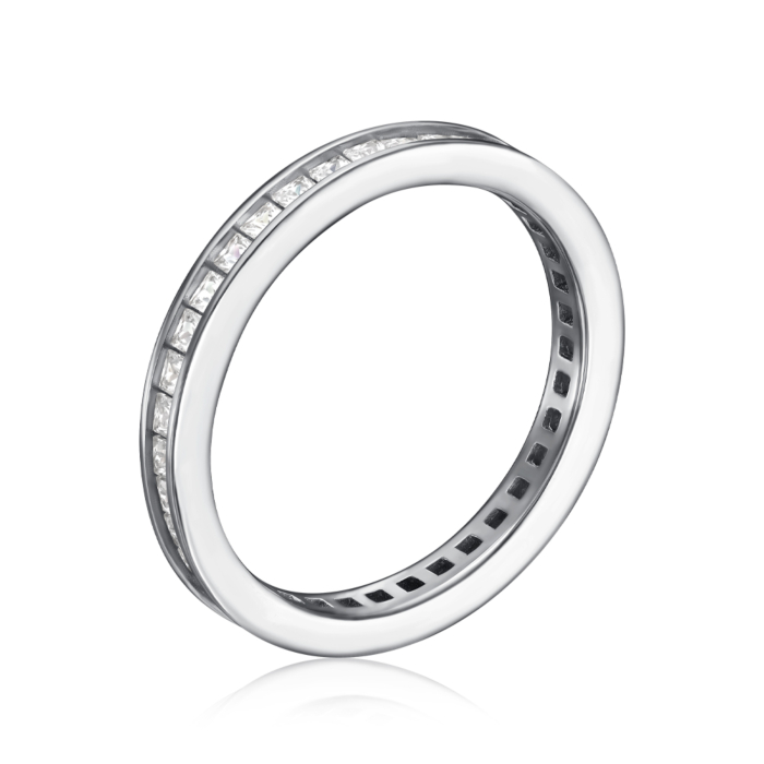 Серебряное кольцо с фианитами. Артикул A04087-R/12/1