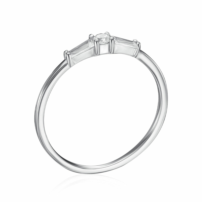 Срібна каблучка з фіанітами. Артикул A04904-R/12/1